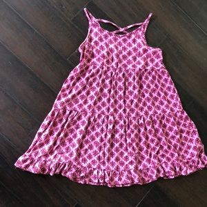 Sleeveless fuchsia flare dress